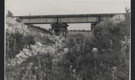 Most kolejowy na km. 47,1. 29 lipca 1946 r.
